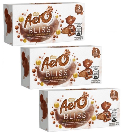 Nestle Aero Milk Chocolate Bliss 3pack - 3 For £1