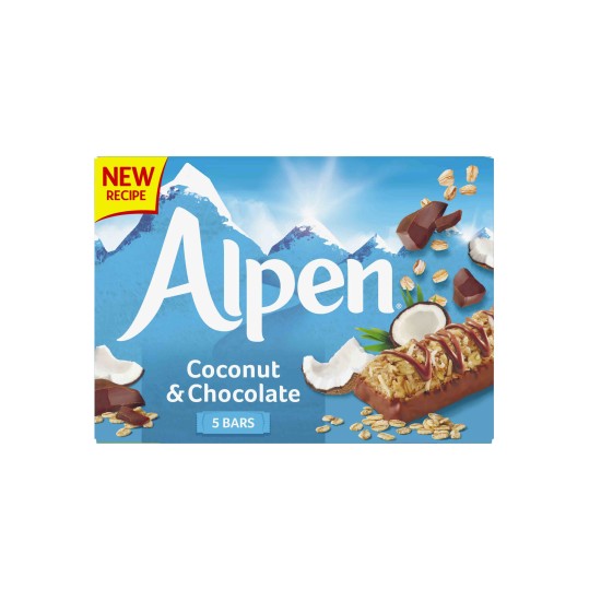 Alpen Chocolate And Coconut Breakfast Bar (Multipack) 145g