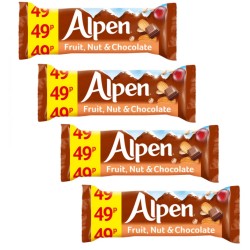 Alpen Fruit And Nut With Chocolate Bar 29g 4 For £1