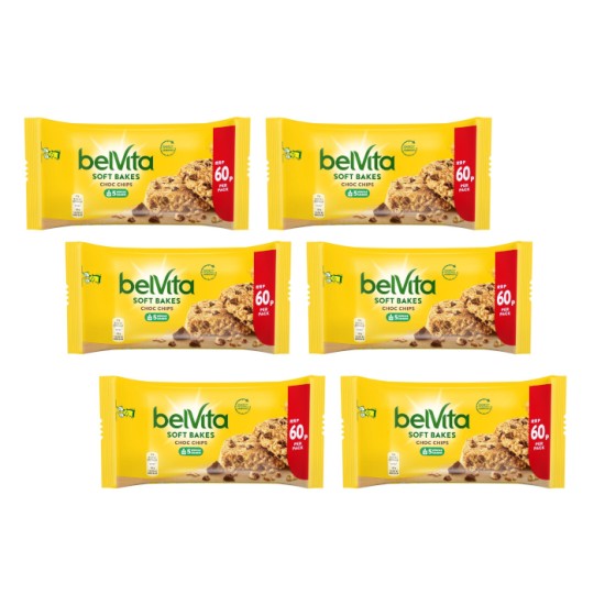 Belvita Breakfast Soft Bakes Chocolate Chips - 6 For £1