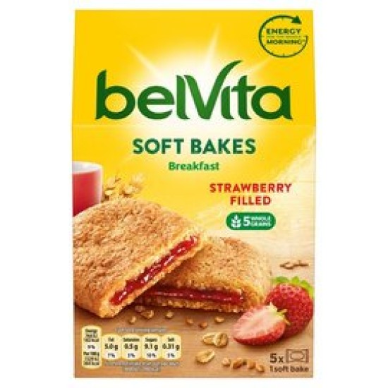 Belvita Strawberry Flavour Filled Soft Bakes 250g