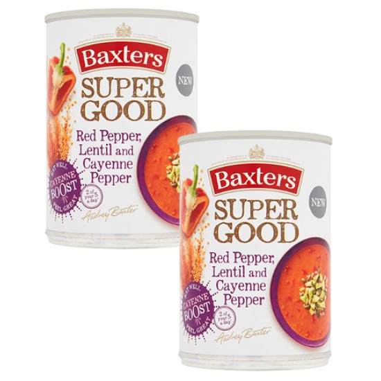 Baxters Super Good Red Pepper Lentil & Cayenne Pepper Soup 400g - 2 For £1.50 