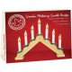 Wooden Flickering Christmas Candle Bridge with Pine Wood Finish 