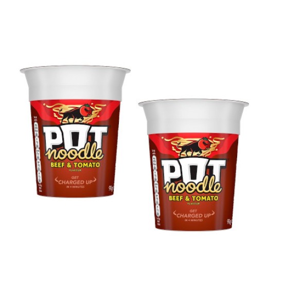 Pot Noodle Beef & Tomato 90g - 2 For £1