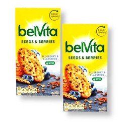 Belvita Seeds & Berries Blueberry & Flaxseeds Biscuits 6pk - 2 For £1