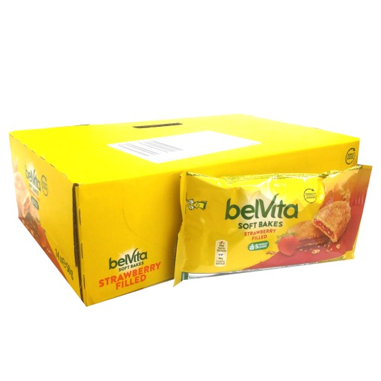 Belvita Soft Bakes Strawberry Filled 50g - CASE PRICE x14 BARS