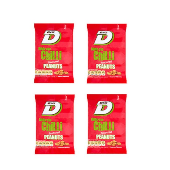 Big D Birds Eye Chilli Flavoured Peanuts 50g - 4 For £1