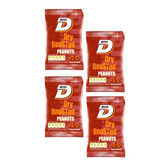 Big D Dry Roasted Peanuts 50g - 4 For £1