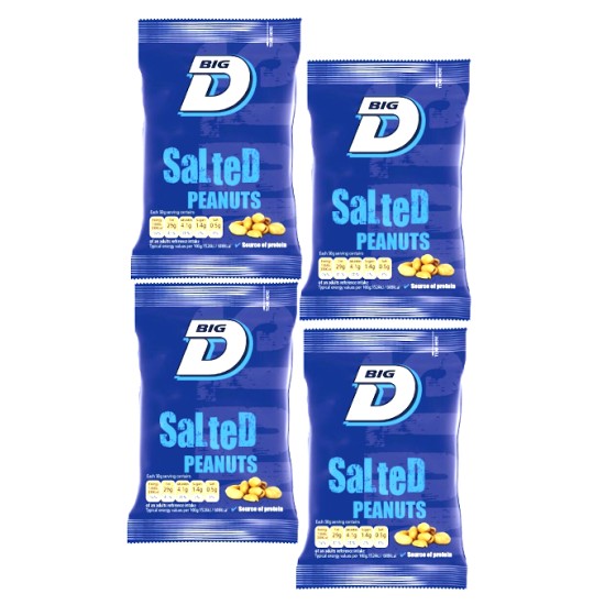 Big D Salted Peanuts 50g - 4 For £1
