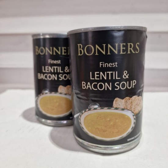Bonners Finest Lentil & Bacon Soup 400g - 2 For £1