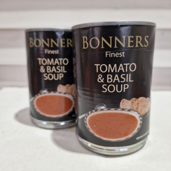 Bonners Finest Tomato & Basil Soup 400g - 2 For £1