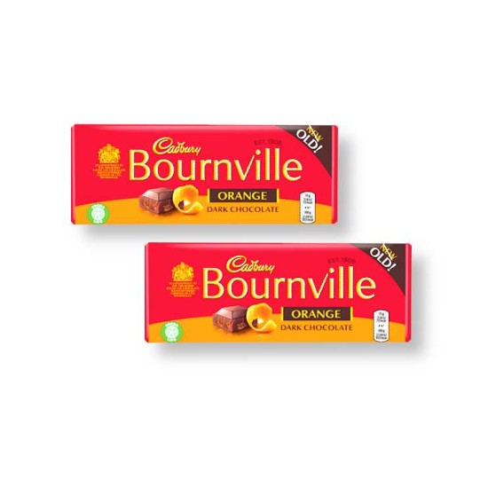 Cadbury Bournville Orange Dark Chocolate Bar 100g - 2 For £1