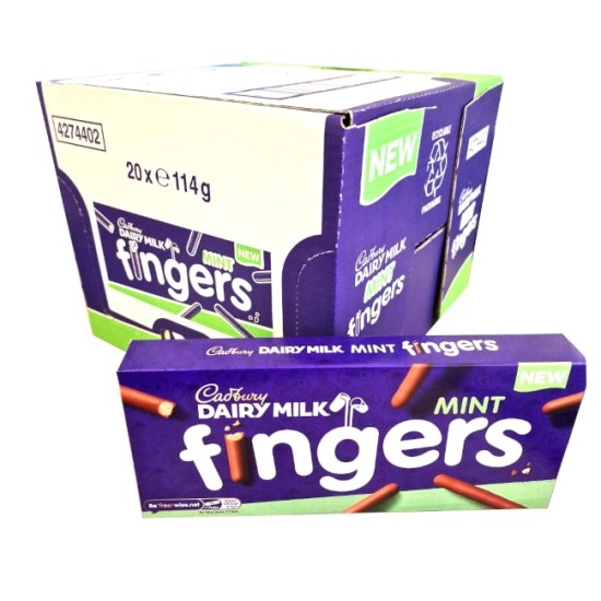 Cadbury Dairy Milk Mint Fingers 114g - CASE PRICE!