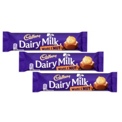 Cadburys Dairy Milk Whole Nut Bar 45g - 3 For £1