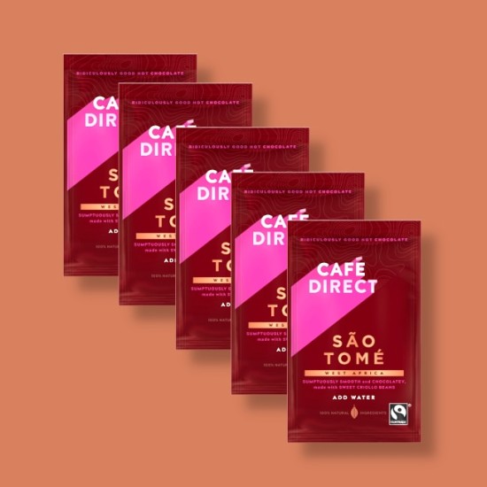 Cafe Direct Sao Tome Hot chocolate Sachet 23g - 5 For £1