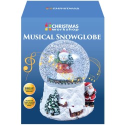 Snowman Musical Wind Up Snow Globe Festive Decoration