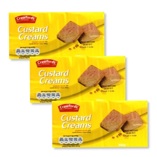 Crawfords Custard Creams Biscuit 300g - 2 For £1