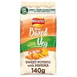 Walkers Oven Baked with Veg Sweet Potato Paprika Crisps 140g