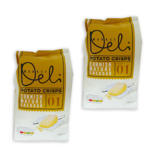Market Deli Cheddar Crisps (Share bag) 150g 2 For £1.50