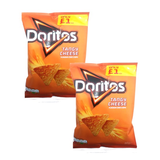 Doritos Tangy Cheese Flavour Corn Chips 80g - 2 For £1
