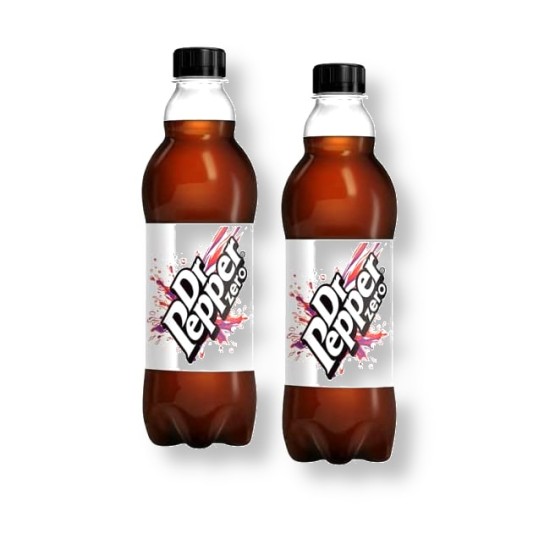 Dr Pepper Zero Soft Drink Bottle 500ml - 2 for £1.50