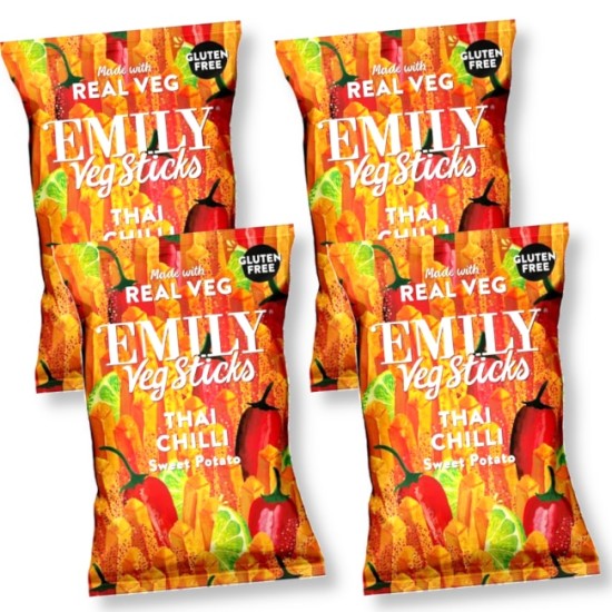 Emily Veg Sticks Thai Chilli Sweet Potato Snack 35g - 4 For £1