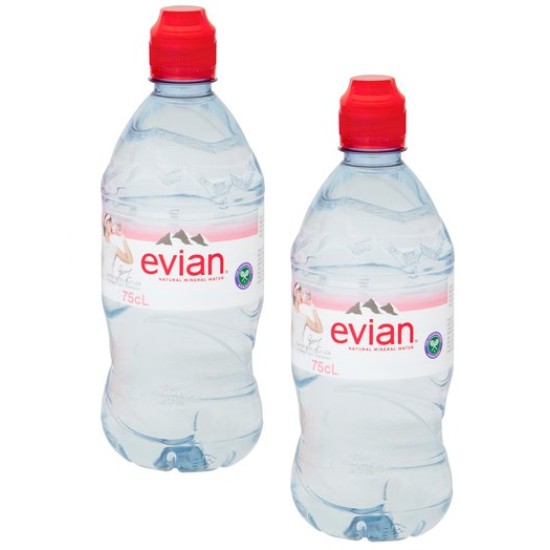 Evian Natural Mineral Water 750ml - 2 For £1