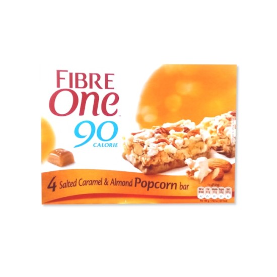 Fibre One 90 Calorie 4 Salted Caramel & Almond Popcorn Bars 84g