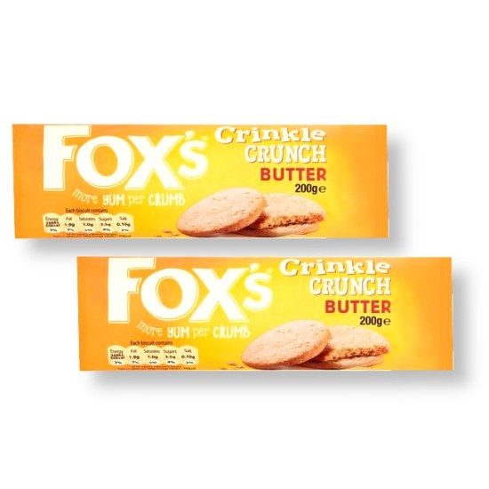 Foxs Crinkle Crunch Butter Biscuits 200g - 2 For £1