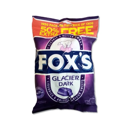 Foxs Glacier Dark Liquorice & Aniseed Flavour 195g