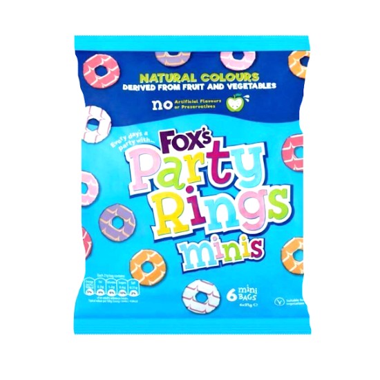 Foxs Party Ring Minis 6 x 21g - 2 For £1.50