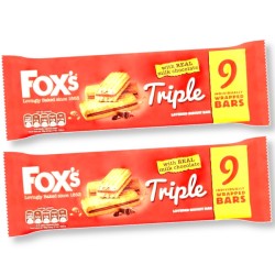 Foxs Triple Layered Biscuit Bar 9pk - 2 For £1.49