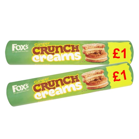 Foxs Ginger Crunch Creams 230g - 2 For £1