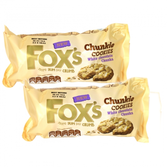 Foxs White Chocolate Chip Cookies 180g - 2 For £1.50