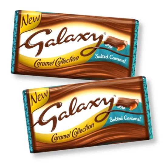 Galaxy Salted Caramel chocolate Bar 135g - 2 For £1.50
