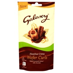 Galaxy Hazelnut Creme Wafer Curls 90g