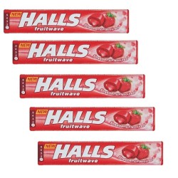 Halls Strawberry Fruitwave (single) 32g 5 For £1