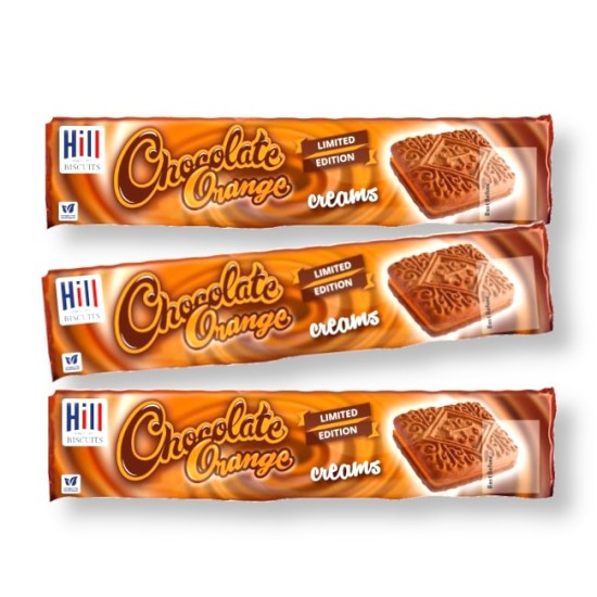 Hills Chocolate Orange Cream Biscuits 150g - 3 For £1