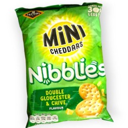 Jacobs Mini cheddars Nibblies Double Gloucester & Chive Flavour Snack 115g