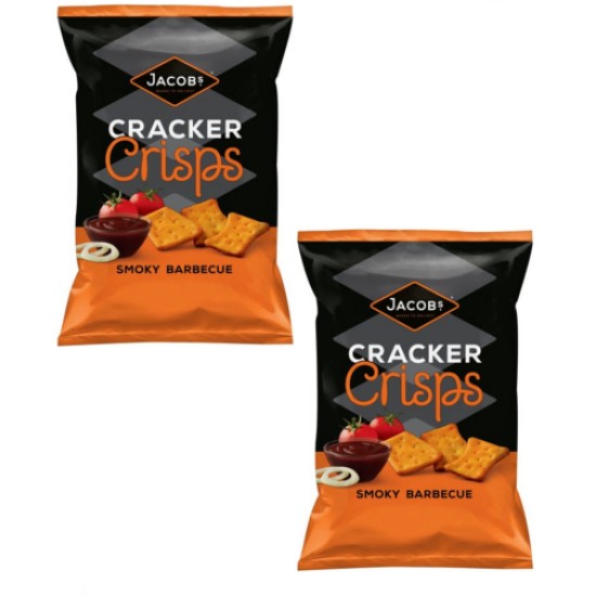 Jacobs Cracker Crisp Smokey Barbeque Flavour Snack 150g-2 For £1
