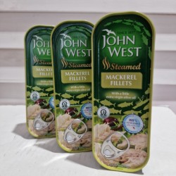 John West Steamed Mackerel Fillets 110g - 3 For £3