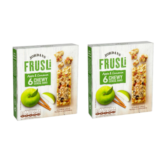 Jordans Frusli Apple Cinnamon Chewy Cereal Bars Multipack 180g - 2 For £1.50