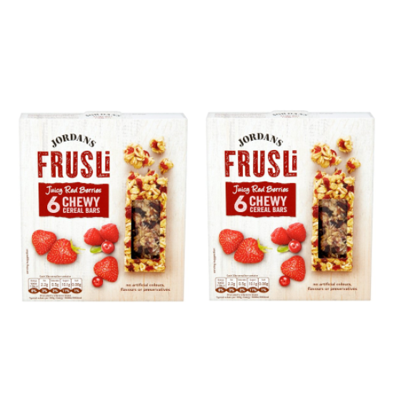 Jordans Frusli Red Berry Chewy Cereal Bars Multipack 180g - 2 For £1.50