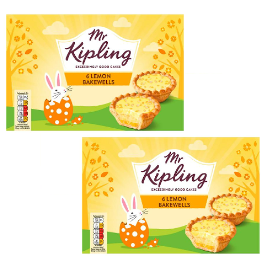 Mr Kipling 6 Lemon Bakewells - 2 For £1