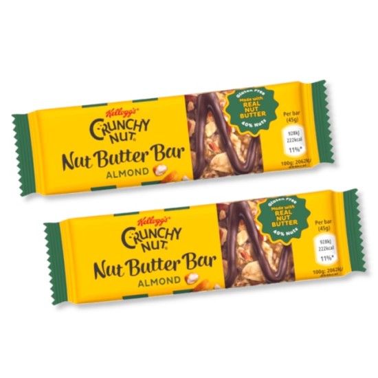 Kelloggs Crunchy Nut Butter Bar Almond 45g - 2 For £1