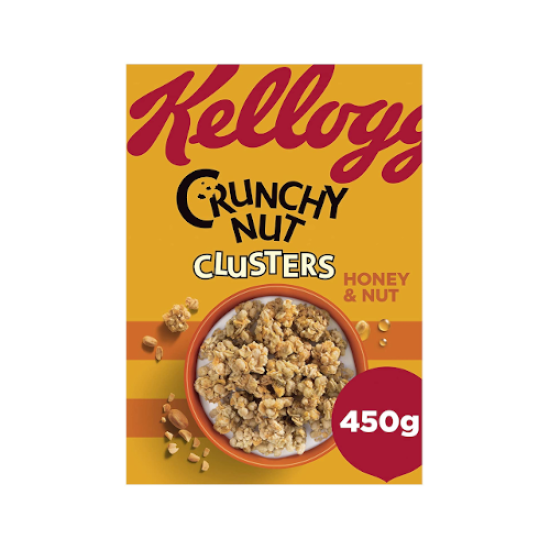 Kelloggs Crunchy Nut Clusters Cereal 450g