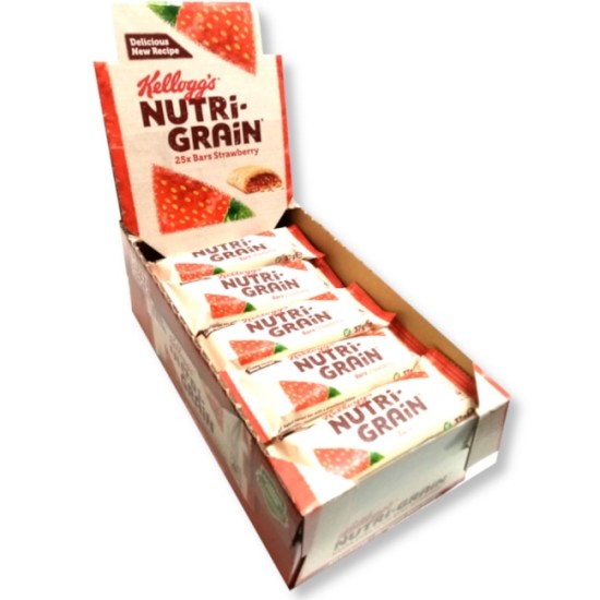 Kelloggs Nutri-Grain Strawberry Bars x 25 - CASE PRICE