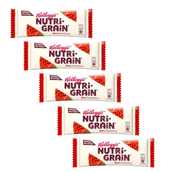Kelloggs Nutri-Grain Strawberry Snack Bar 37g - 5 For £1