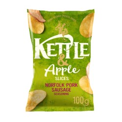Kettle & Apple Slices Crisps Norfolk Pork Sausage 100g Bag