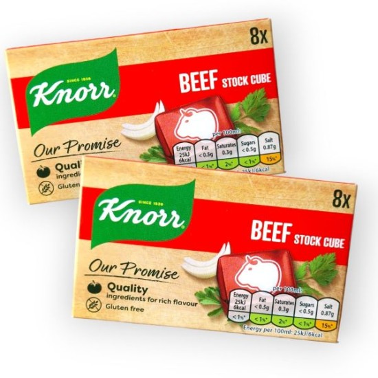 Knorr Rich Beef Cubes 8pk 80g - 2 For £1